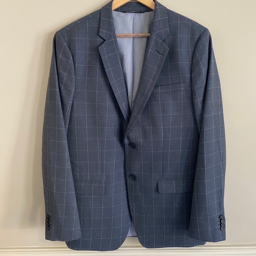 Banana Republic Men’s tailored Slim-Fit Plaid Blazer men’s size 42